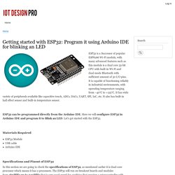 Getting started with ESP32: Program it using Arduino IDE for blinking an LED