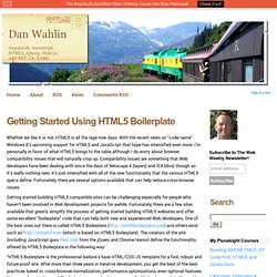 Getting Started Using HTML5 Boilerplate - Dan Wahlin's WebLog