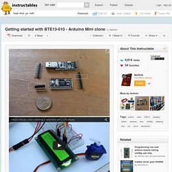 Getting started with BTE13-010 - Arduino Mini clone