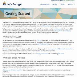 Getting Started - Let's Encrypt - Free SSL/TLS Certificates