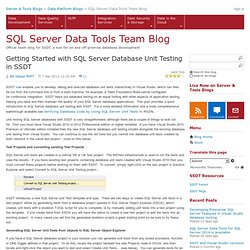 Getting Started with SQL Server Database Unit Testing in SSDT - SQL Server Data Tools Team Blog