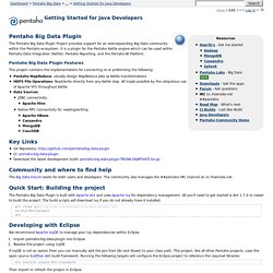 Getting Started for Java Developers - Pentaho Big Data - Pentaho Wiki