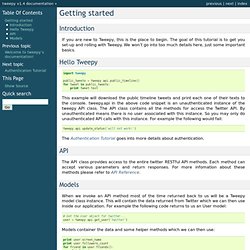 Getting started — tweepy v1.4 documentation