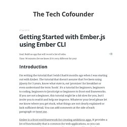 Getting Started with Ember.js using Ember CLI
