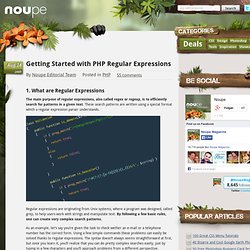 Getting Started with PHP Regular Expressions