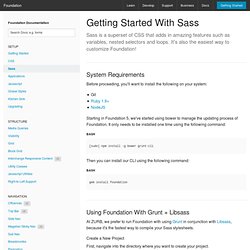 Getting Started With Sass