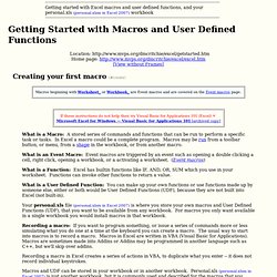 Getting Started with Macros and User Defined Functions