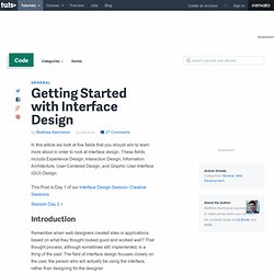 Getting Started with Interface Design