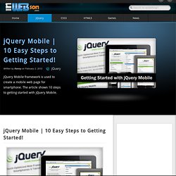 10 Steps to Getting Started with jQuery Mobile