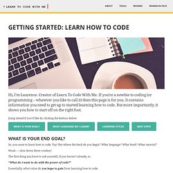 Getting Started: Learn How To Code