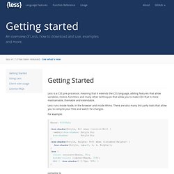 LESS « The Dynamic Stylesheet language