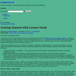 Getting Started with Lesson Study