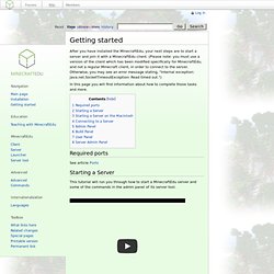Getting started - MinecraftEdu wiki