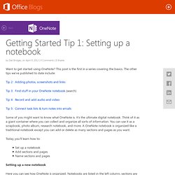 Getting Started Tip# 1: Setting up a notebook