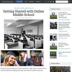 Getting Started with Online Middle School