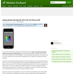 Getting Started with OpenGL ES 2.0 On The iPhone 3GS