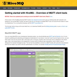 Getting started with HiveMQ - Overview of MQTT client tools