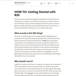HOW TO: Getting Started with RSS