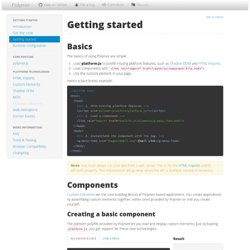 Getting started - Polymer