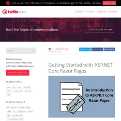 Getting Started with ASP.NET Core Razor Pages