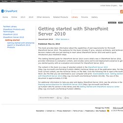 Getting started with SharePoint Server 2010
