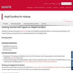 Getting Started with Spark on MapR Sandbox