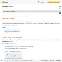 Getting Started - AWS Step Functions