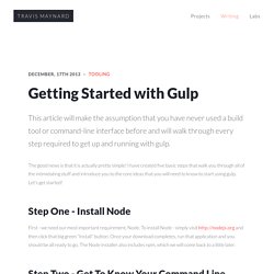 Getting Started with Gulp