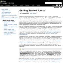 WCF Getting Started Tutorial