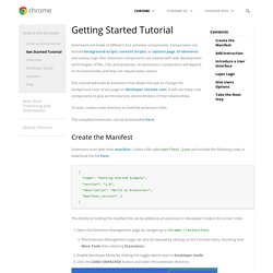 Getting Started: Building a Chrome Extension
