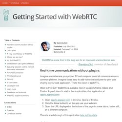 Getting Started with WebRTC - HTML5 Rocks