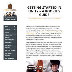 Getting Started In Unity – A Rookie’s Guide - Whiskeybarrel Studios