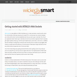 Getting started with HTML5′s Web Sockets