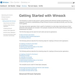 Getting Started with Winsock