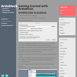 Getting Started with ArduBlock