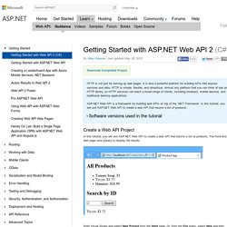 Getting Started with Web API 2