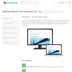 Getting Started with Evernote Web