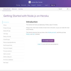 Getting Started with Node.js on Heroku