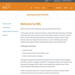 The GIIN, Getting Started with IRIS