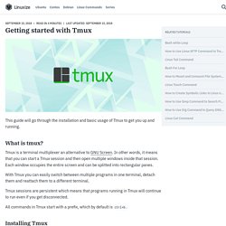 Getting started with Tmux