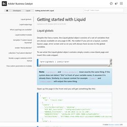 Getting started with Liquid