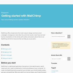 Getting started with MailChimp