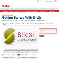 Getting Started With Slic3r