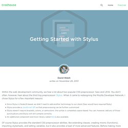 Getting Started with Stylus