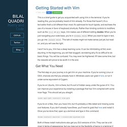 Getting Started with Vim - Bilal Quadri
