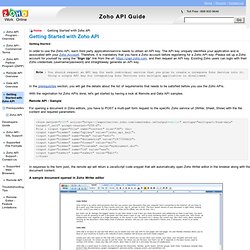 Getting Started with Zoho API