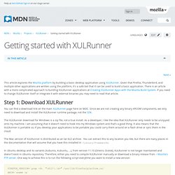 Getting started with XULRunner