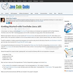 Getting Started with YouTube Java API
