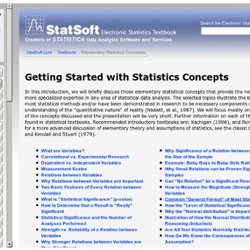 Elementary Statistics Concepts