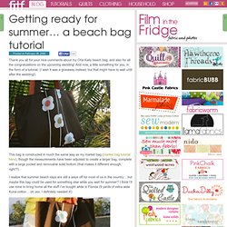 beach bag tutorial (using dishtowels)